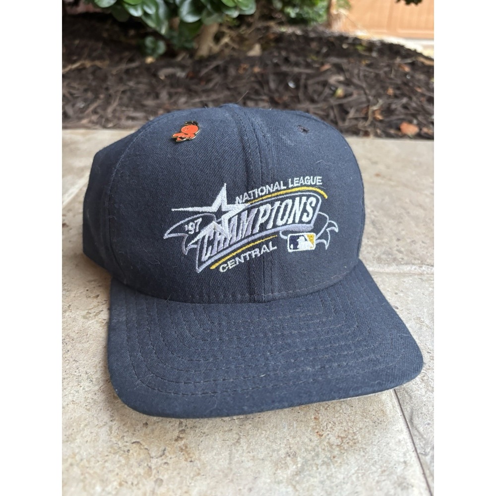 Vintage Houston Astros Hat⭐️New Era 1997 NL Central Champions Clubhouse Snapback